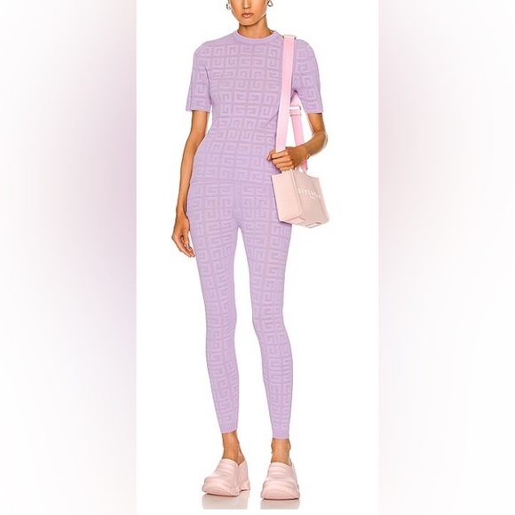 Givenchy 4 G purple Jacquard Monogram short sleeve top - Picture 11 of 11